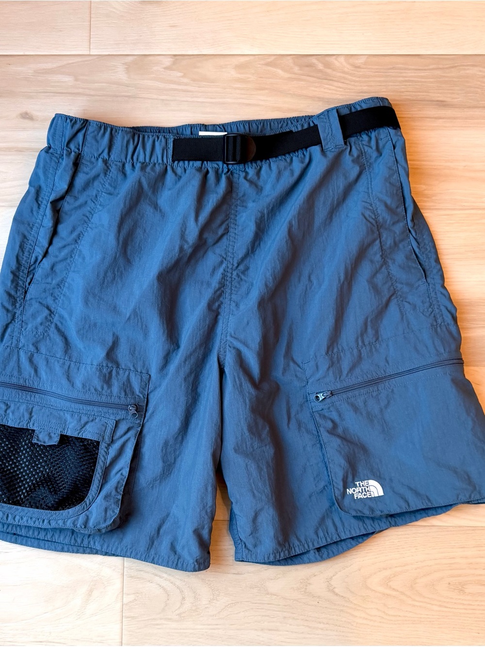 The North Face Belted Nylon Cargo Utility Shorts Slate Blue Men's Size Medium M